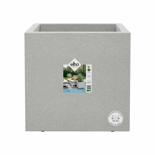 Plant pot Elho White Ø 29,5 cm Plastic Squared Modern-0