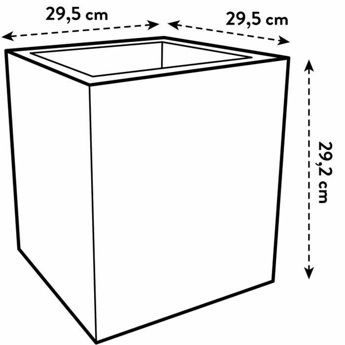 Plant pot Elho White Ø 29,5 cm Plastic Squared Modern-1