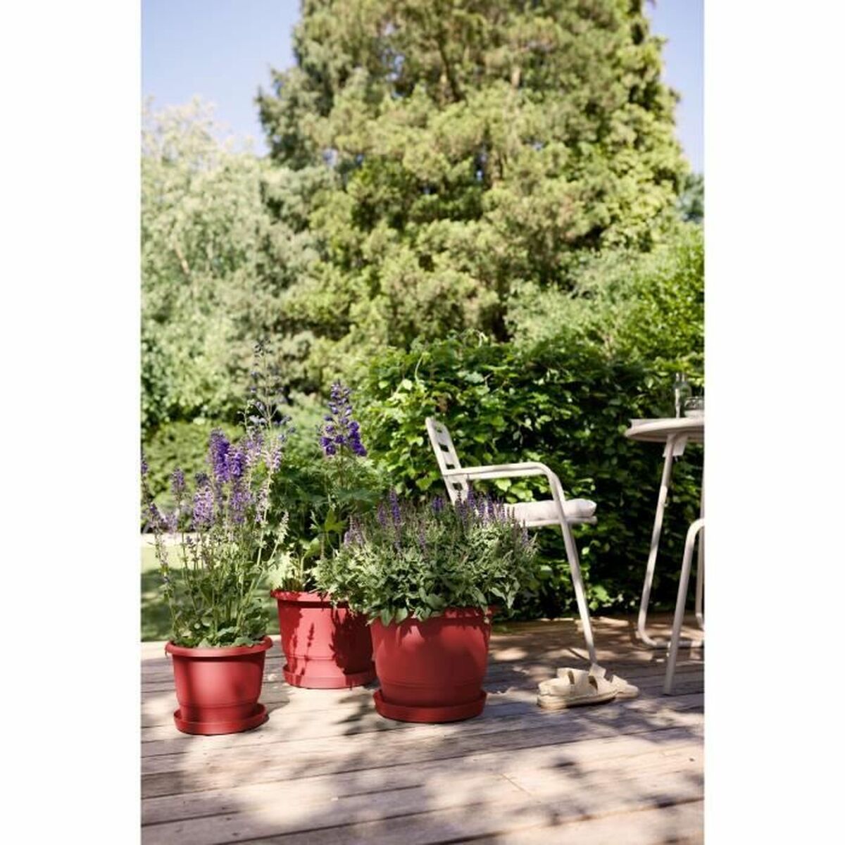 Plant pot Elho Amiga Round 40 Red rouge 39 x 29 cm-3