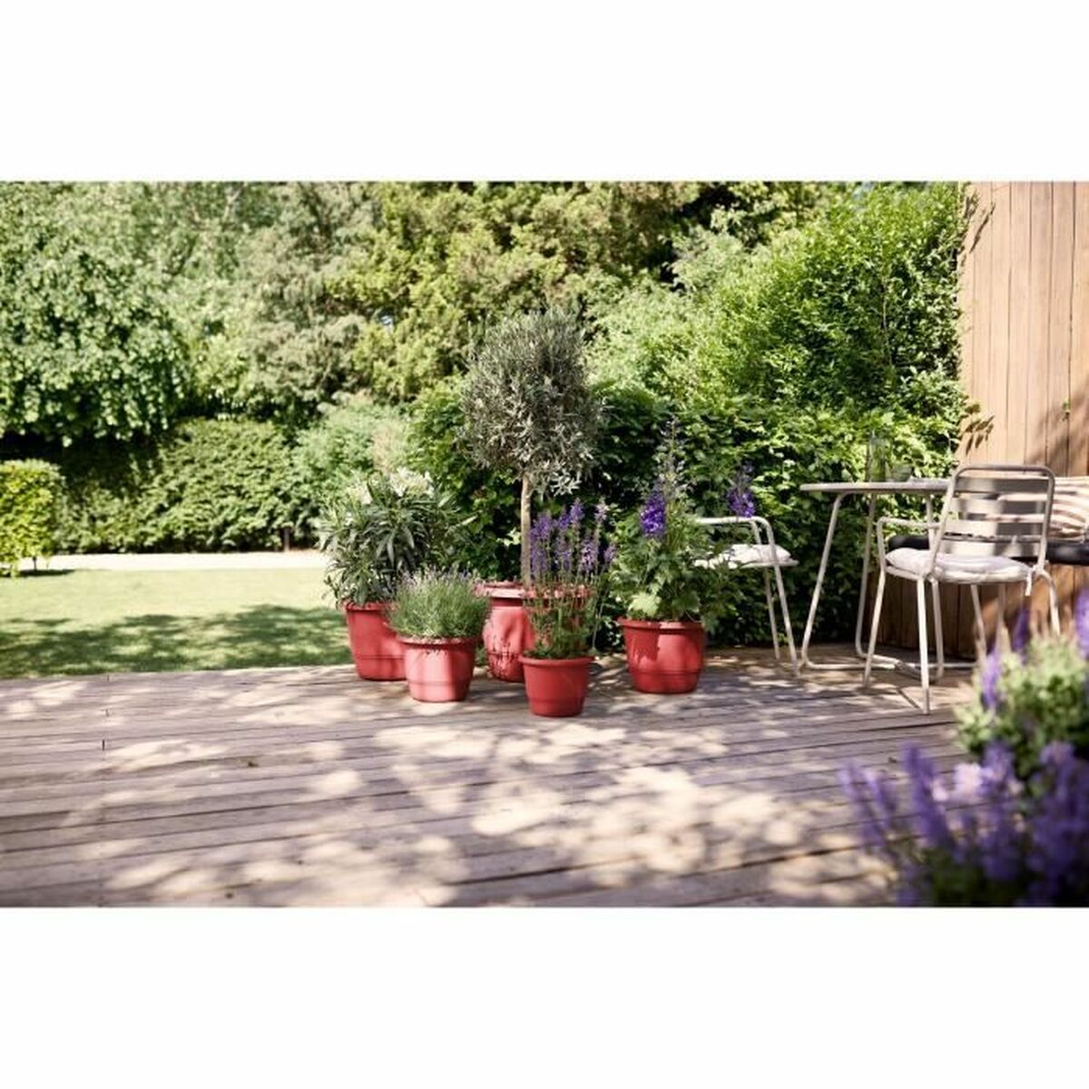 Plant pot Elho Amiga Round 40 Red rouge 39 x 29 cm-1