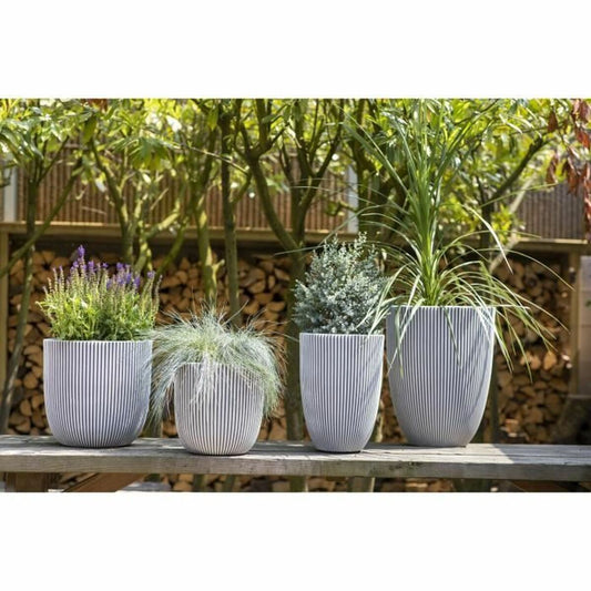 Planter Capi Europe Beige Plastic Circular 34 x 34 x 46 cm-1