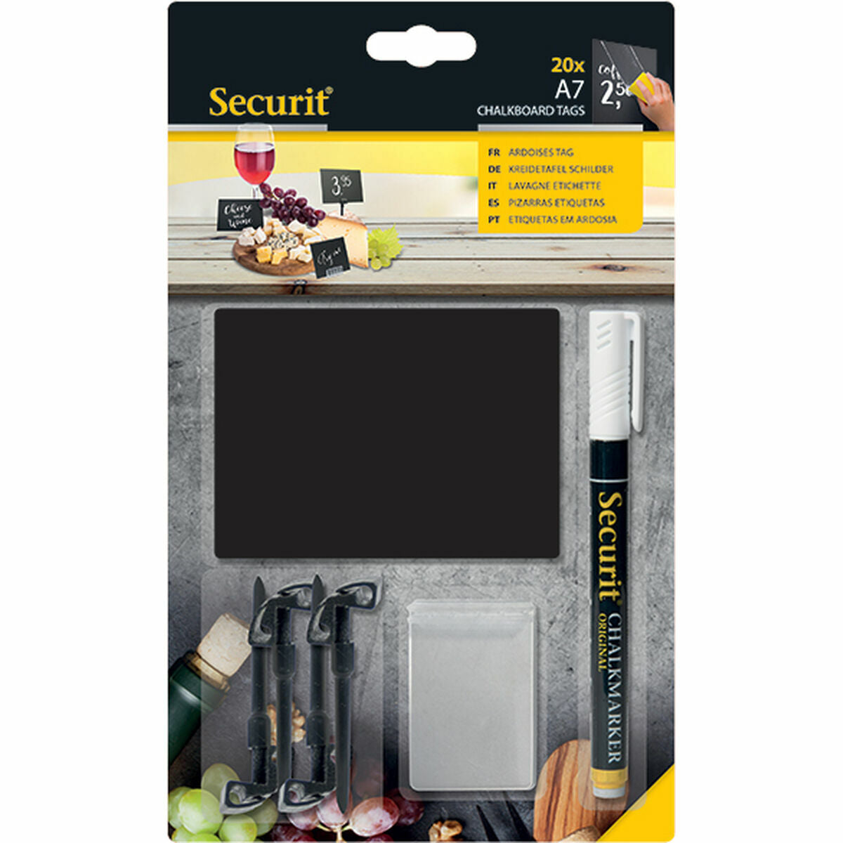 Board Securit With support Set 7,4 × 10,5 cm 20 Units Black-4