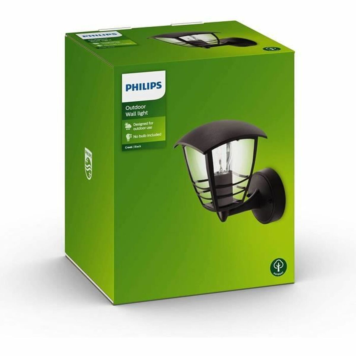 Wall Light Philips My Garden Creek Black Aluminium A 60 W E27-4