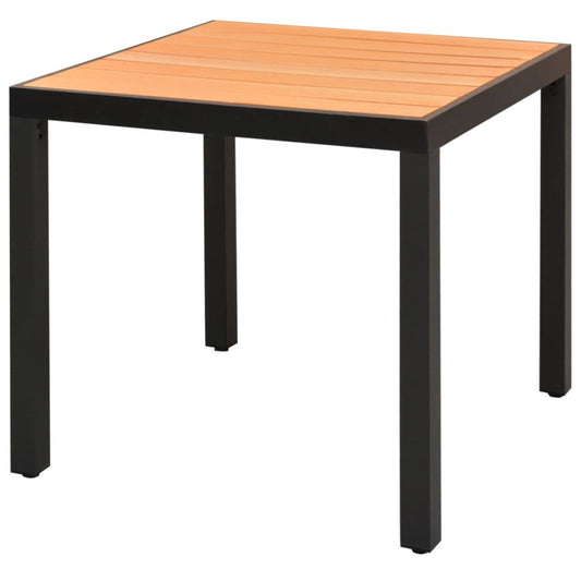 vidaXL Patio Table Outdoor Dining Table Garden Porch Furniture Aluminum WPC-0