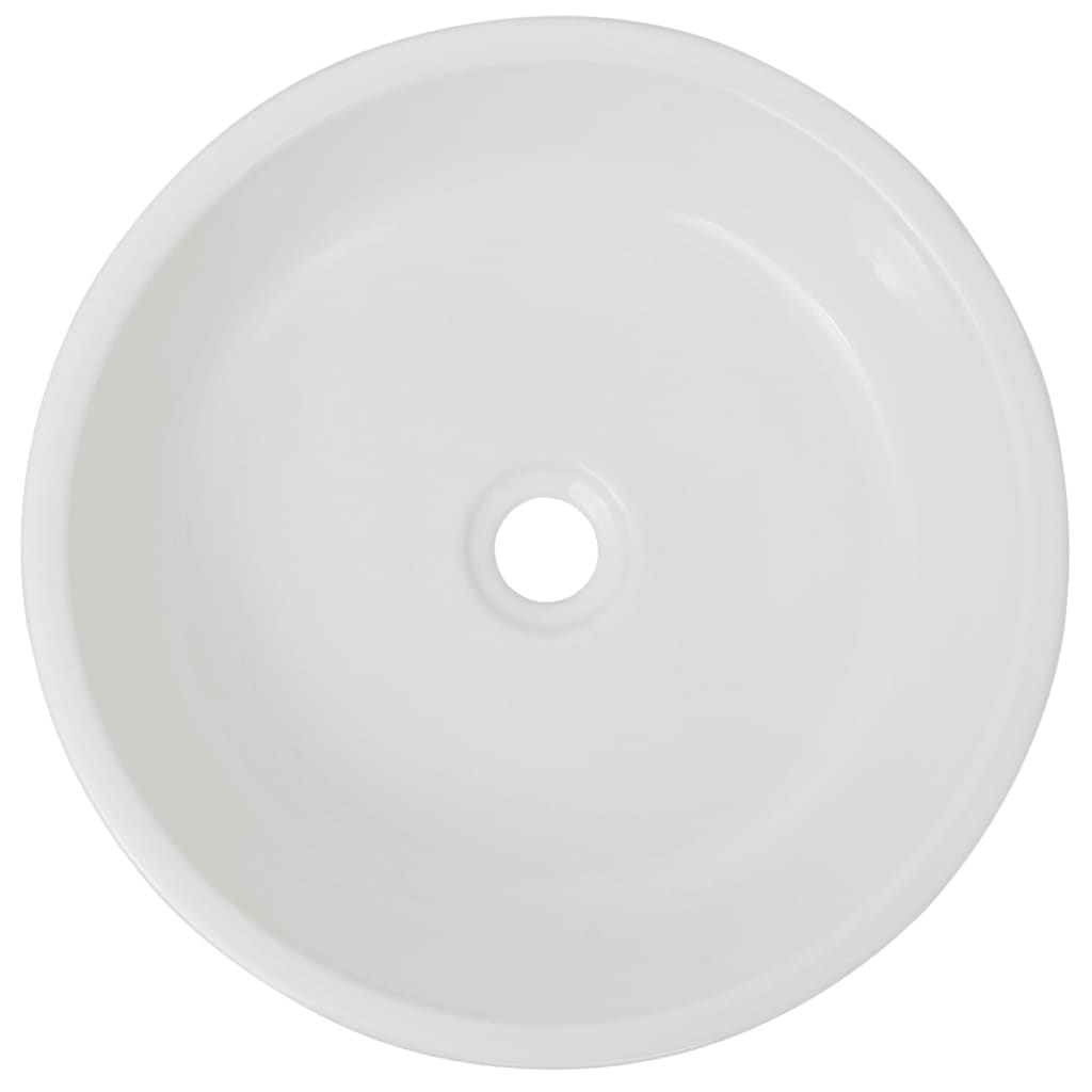 NNEVL Basin Round Ceramic White 42x12 cm-2