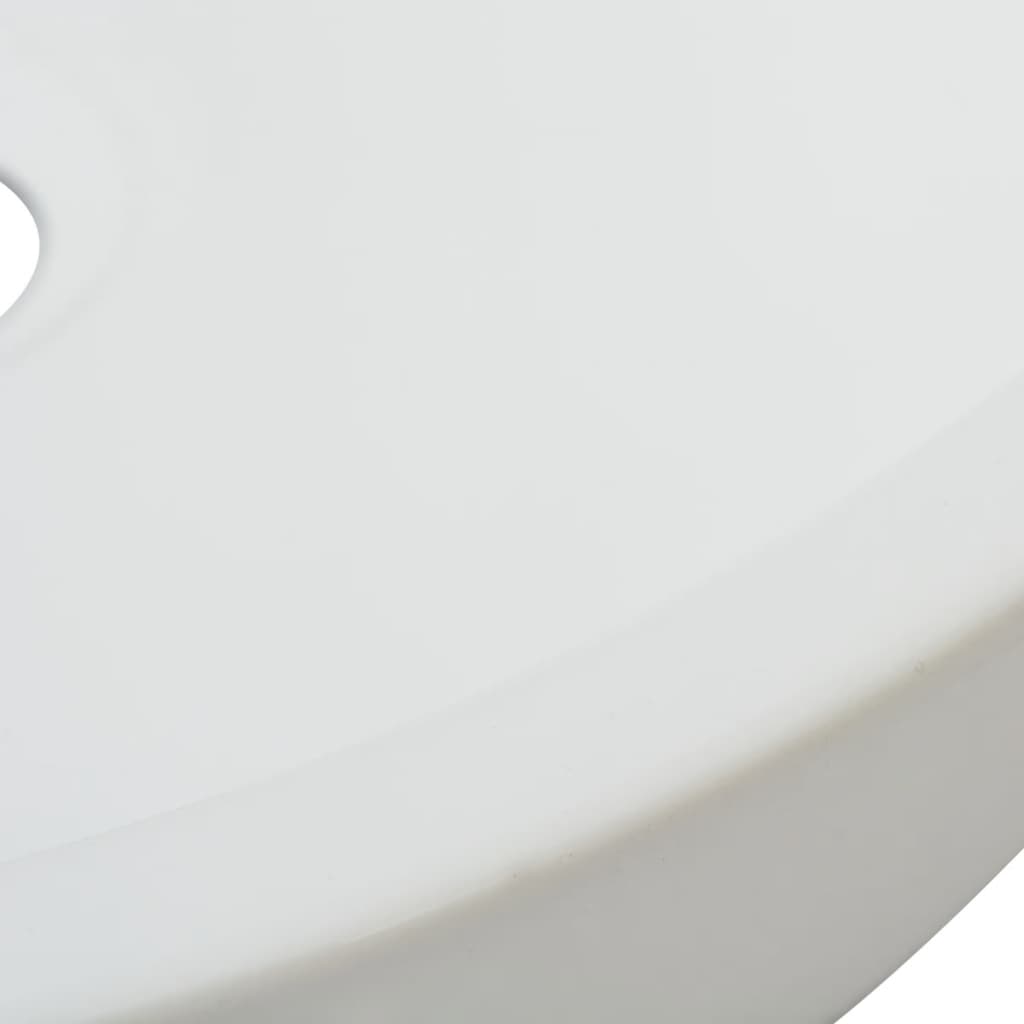NNEVL Basin Round Ceramic White 42x12 cm-3