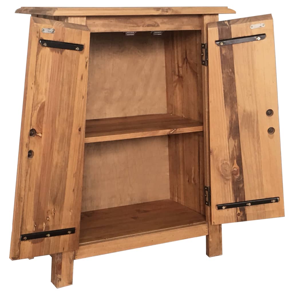 NNEVL Bathroom Side Cabinet Solid Recycled Pinewood 59x32x80 cm-3
