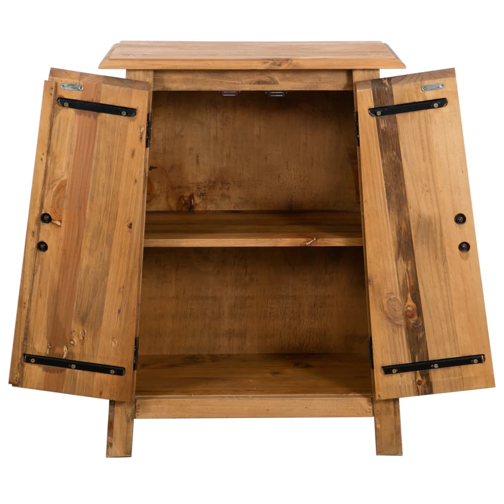 NNEVL Bathroom Side Cabinet Solid Recycled Pinewood 59x32x80 cm-4