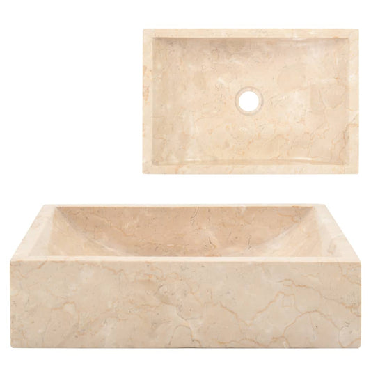NNEVL Sink 45x30x12 cm Marble Cream-0