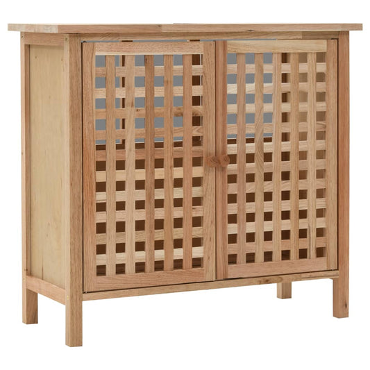NNEVL Sink Cabinet Solid Walnut Wood 66x29x61 cm-0
