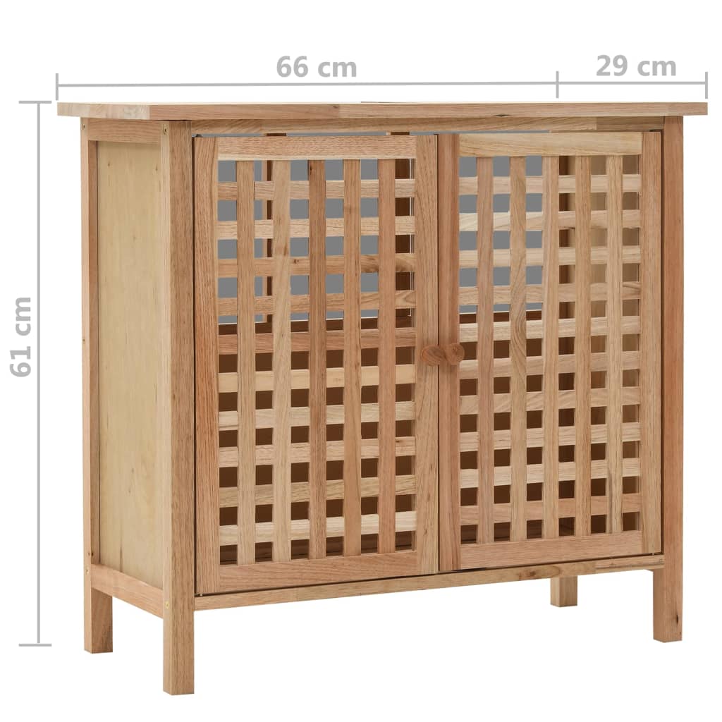 NNEVL Sink Cabinet Solid Walnut Wood 66x29x61 cm-4