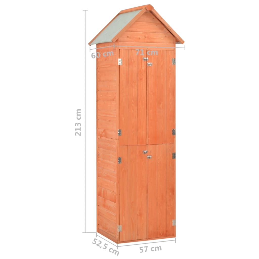 vidaXL Garden Storage Shed 28"x23.6"x83.9" Wood-0