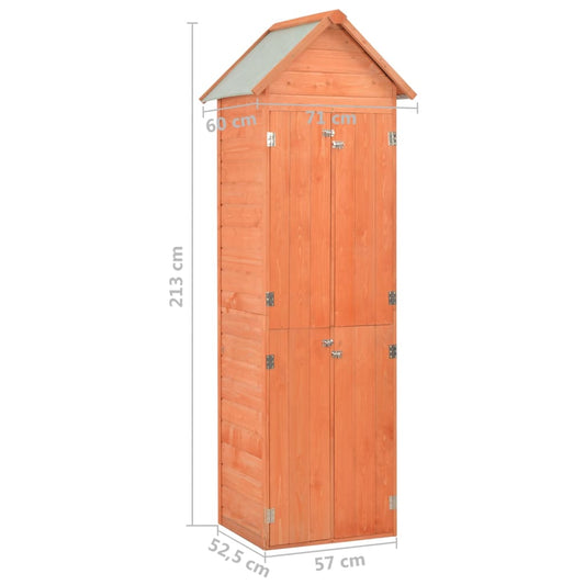 vidaXL Garden Storage Shed 28"x23.6"x83.9" Wood-0