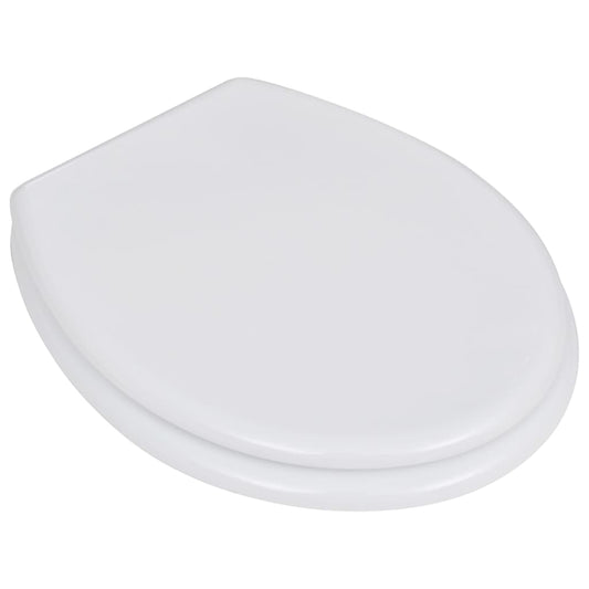 NNEVL WC Toilet Seat MDF Lid Simple Design White-1