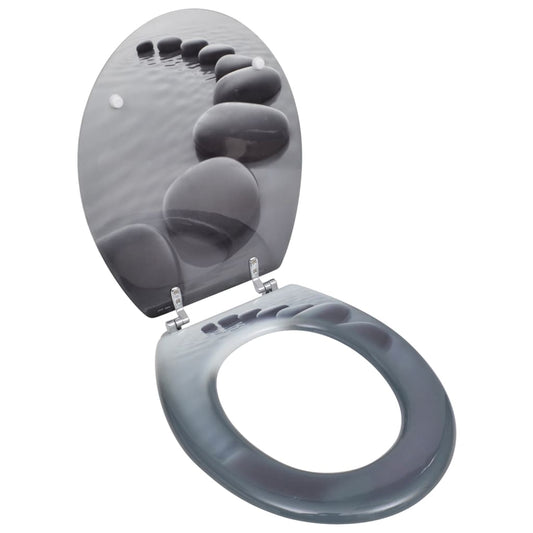 NNEVL WC Toilet Seat MDF Lid Stones-0