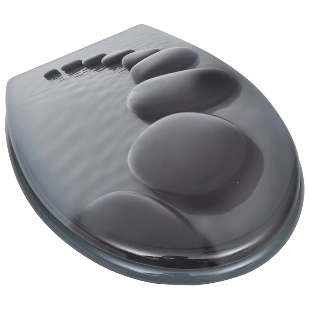 NNEVL WC Toilet Seat MDF Lid Stones-1