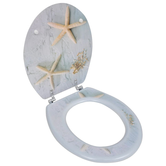 NNEVL WC Toilet Seat MDF Lid Starfish-0