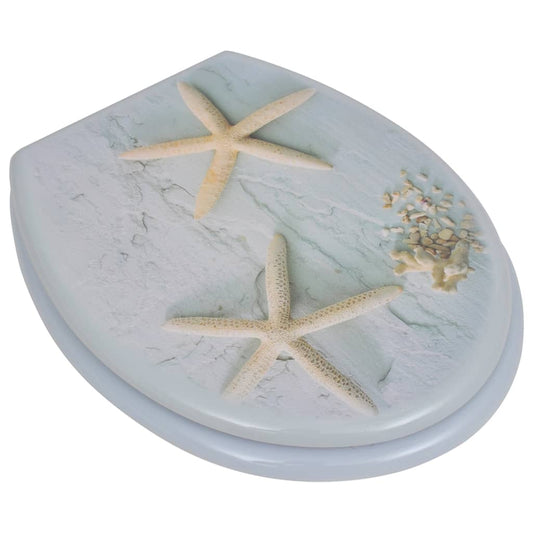 NNEVL WC Toilet Seat MDF Lid Starfish-1
