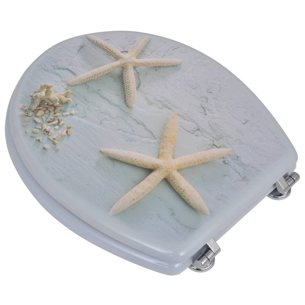 NNEVL WC Toilet Seat MDF Lid Starfish-2