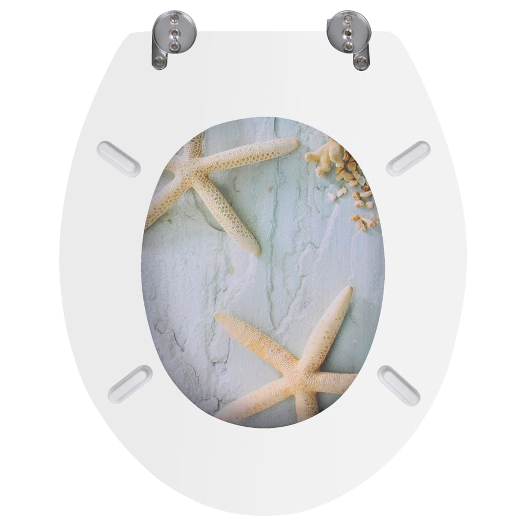 NNEVL WC Toilet Seat MDF Lid Starfish-4