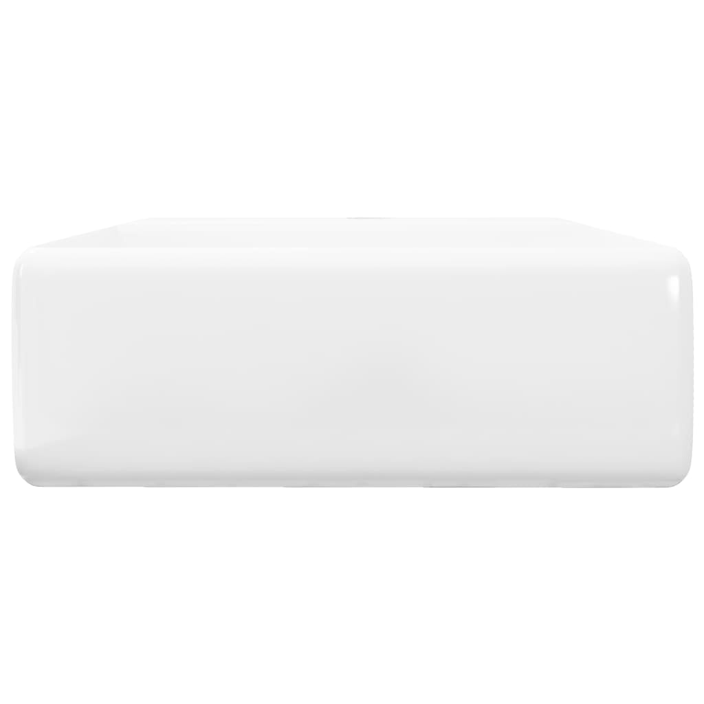 NNEVL Ceramic Basin Square with Overflow and Faucet Hole 41 x 41 cm-4