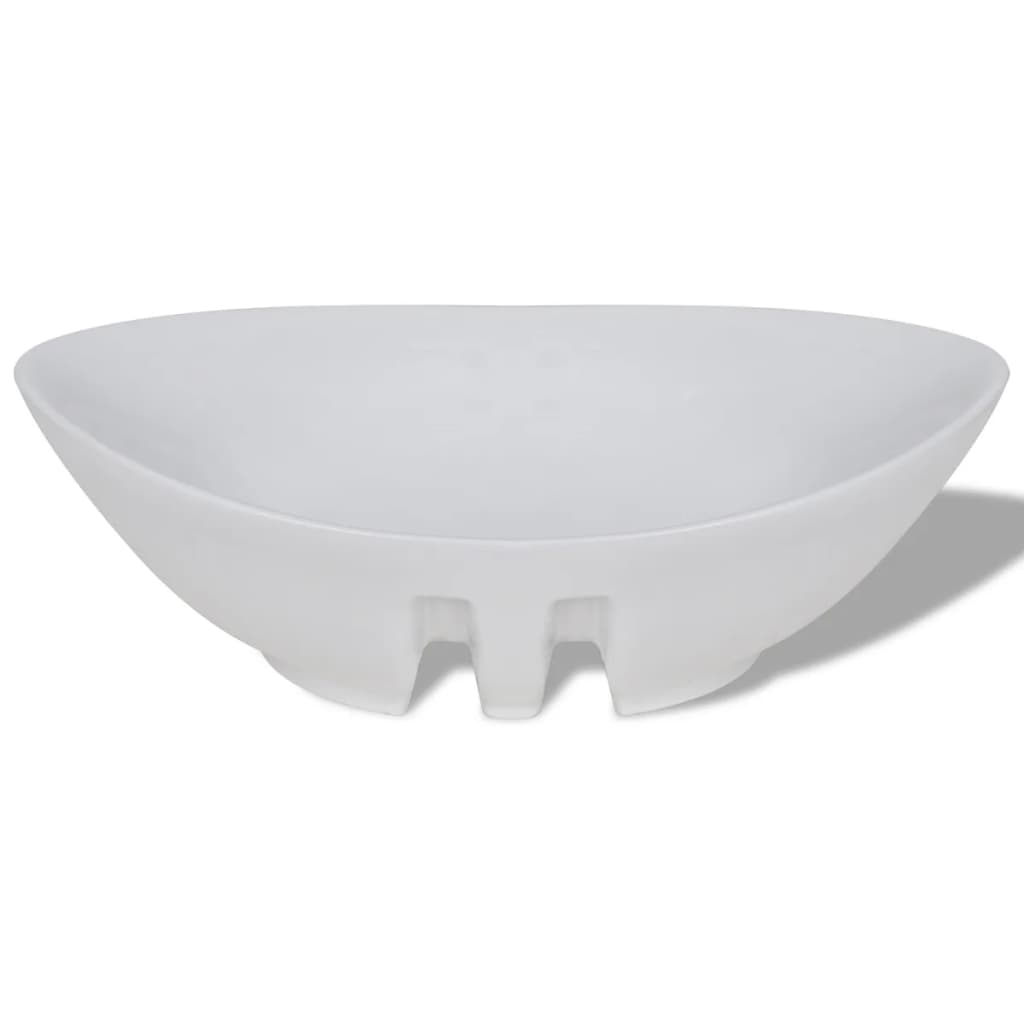 NNEVL Luxury Ceramic Basin Oval with Overflow 59 x 38.5 cm-4