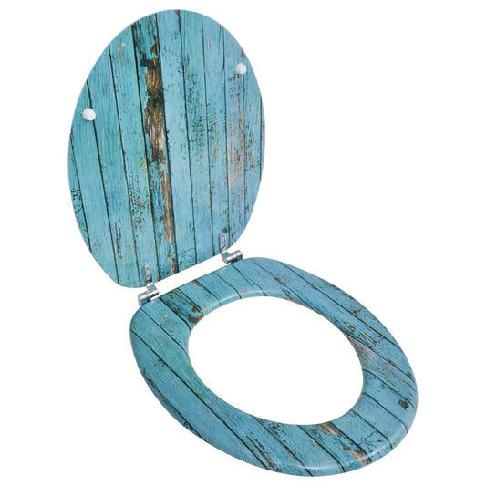 NNEVL Toilet Seats with Hard Close Lids MDF Old Wood-0