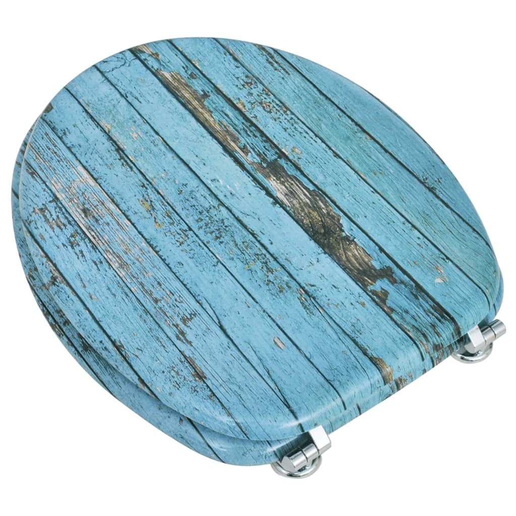 NNEVL Toilet Seats with Hard Close Lids MDF Old Wood-2