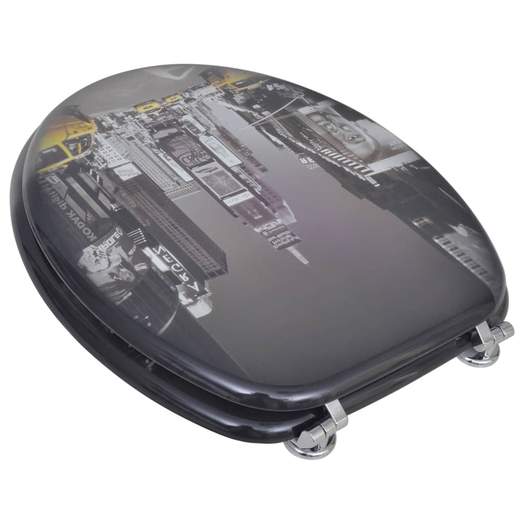 NNEVL Toilet Seats with Hard Close Lids MDF New York-2