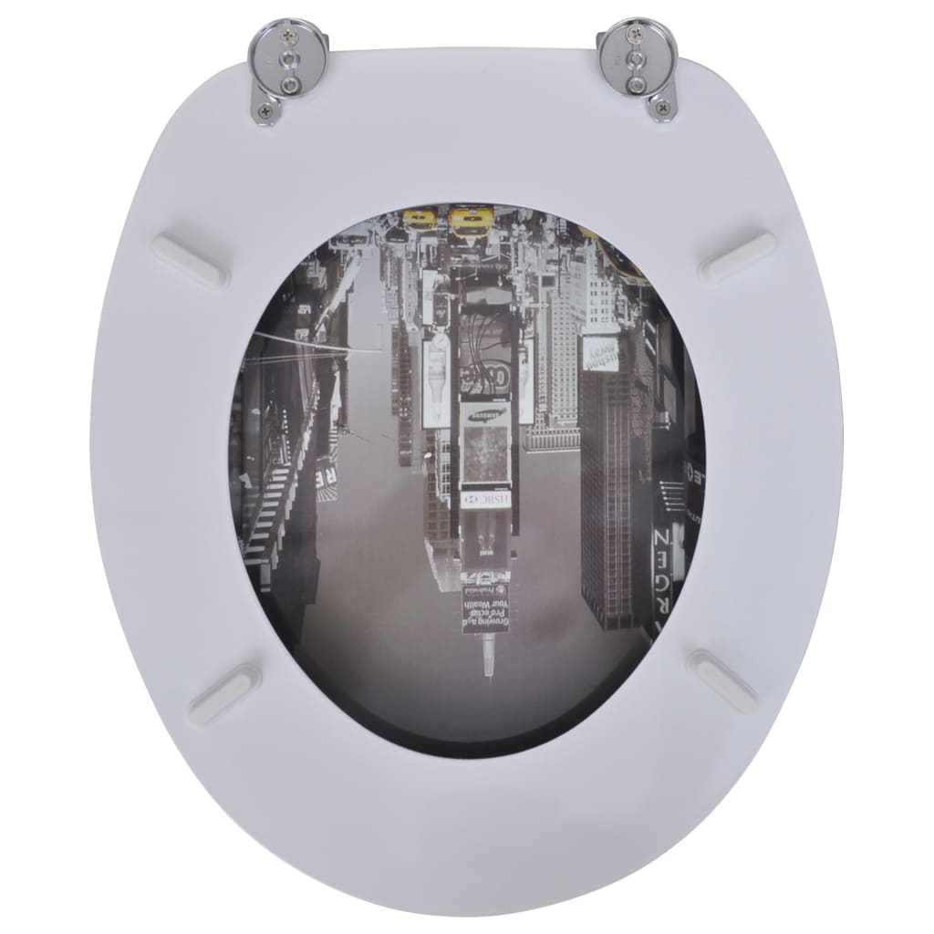 NNEVL Toilet Seats with Hard Close Lids MDF New York-4