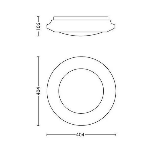 Ceiling Light LED Philips Cinnabar White Plastic (40,4 x 10,6 cm) 20 W-1