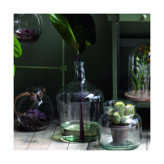 Decorative container Mica Decorations Diego 4 L Crystal Ø 18 cm-1