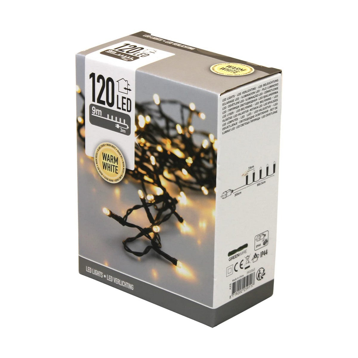 Wreath of LED Lights AX8401020 Warm light Soft green 12 m-2