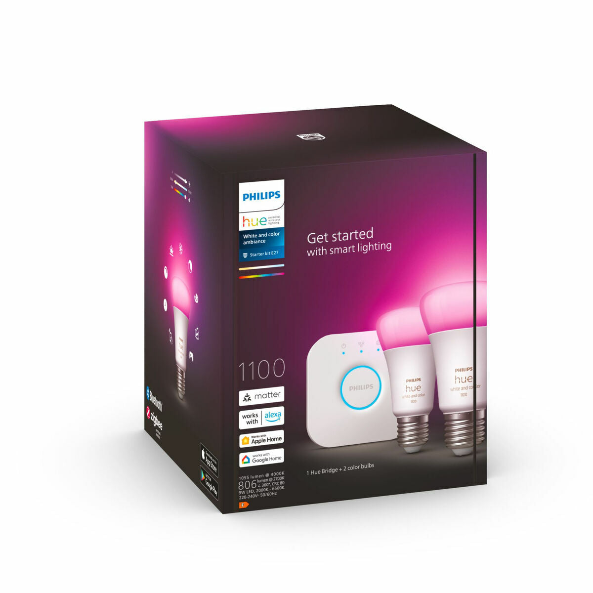 Smart Light bulb Philips Kit de inicio E27 9 W E27 6500 K 806 lm-2