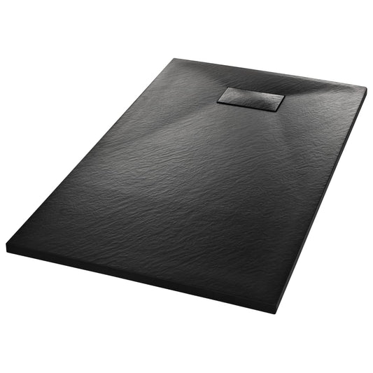 NNEVL Shower Base Tray SMC Black 120x70 cm-1