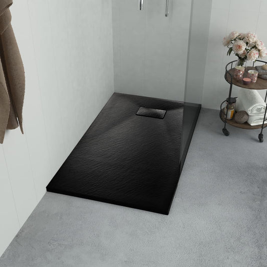 NNEVL Shower Base Tray SMC Black 120x70 cm-0