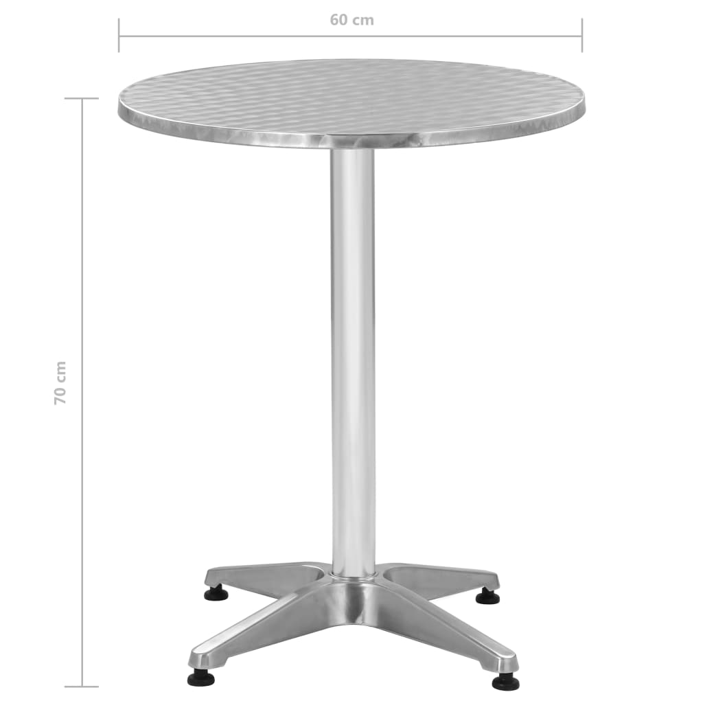 vidaXL Bistro Table Outdoor Side Table Garden Porch Deck Furniture Aluminum-1