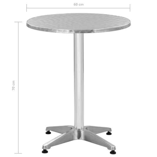 vidaXL Bistro Table Outdoor Side Table Garden Porch Deck Furniture Aluminum-1