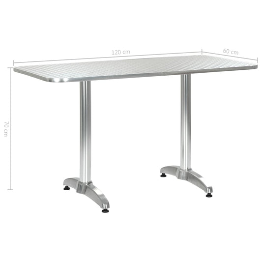 vidaXL Bistro Table Outdoor Side Table Garden Porch Deck Furniture Aluminum-0