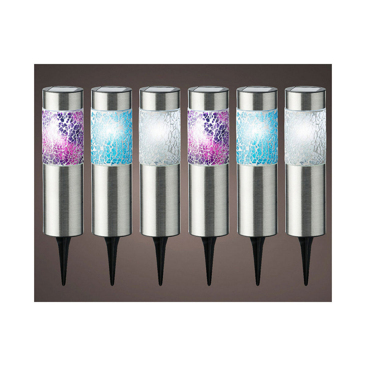 Set of solar garden lights Lumineo Gaudi LED Light Marker-0