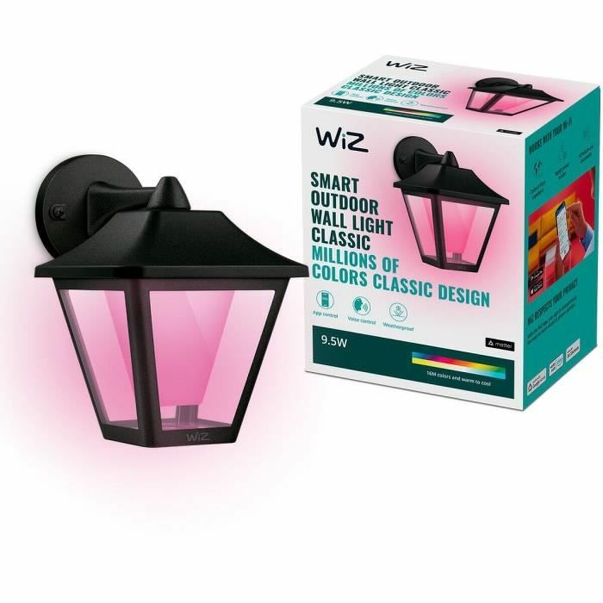 Wall Light Wiz Multicolour 8 W Metal WiFi 16 cm RGB-0