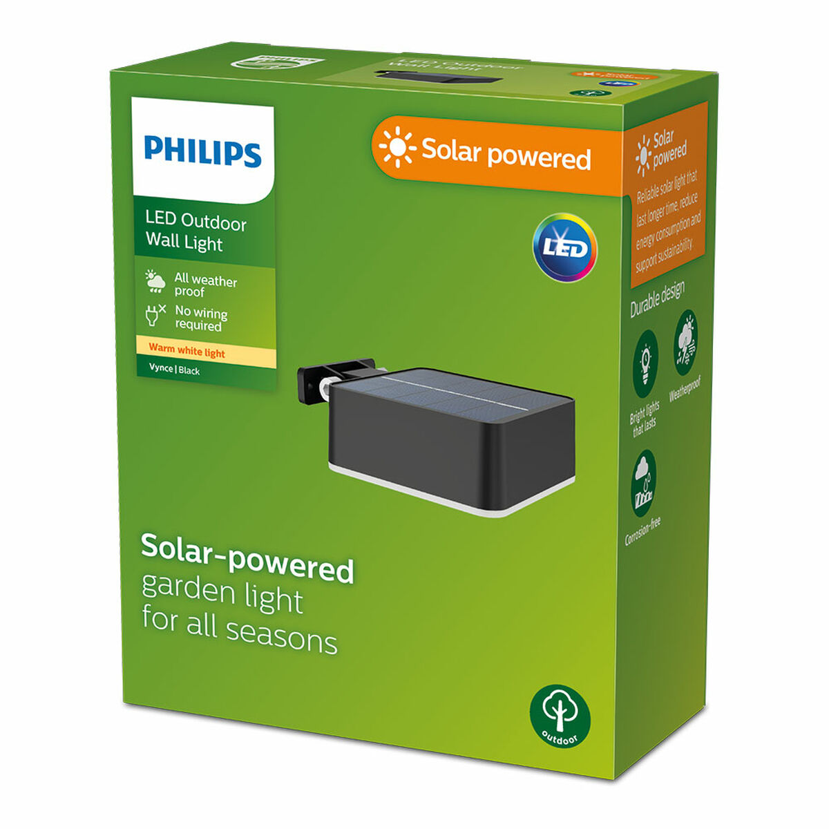 Wall Light Philips 1,5 W 200 Lm Solar Squared (2700 K)-2