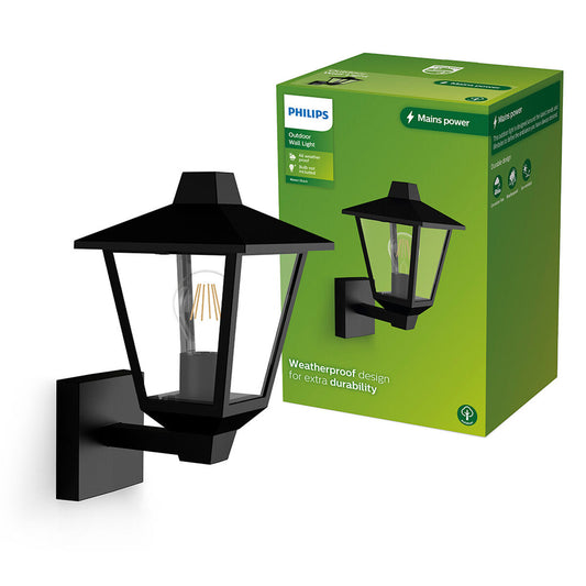 Wall Light Philips kinno Black 25 W Aluminium E27-1