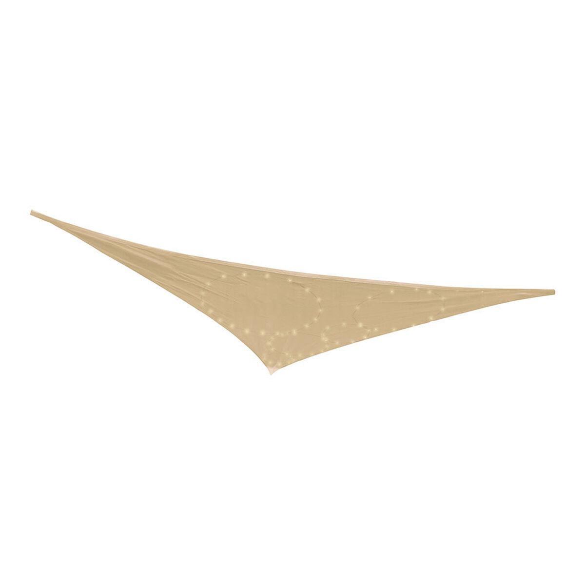 Shade Sail Beige 3 x 3 x 3 m LED Light Exterior Solar Awning-0