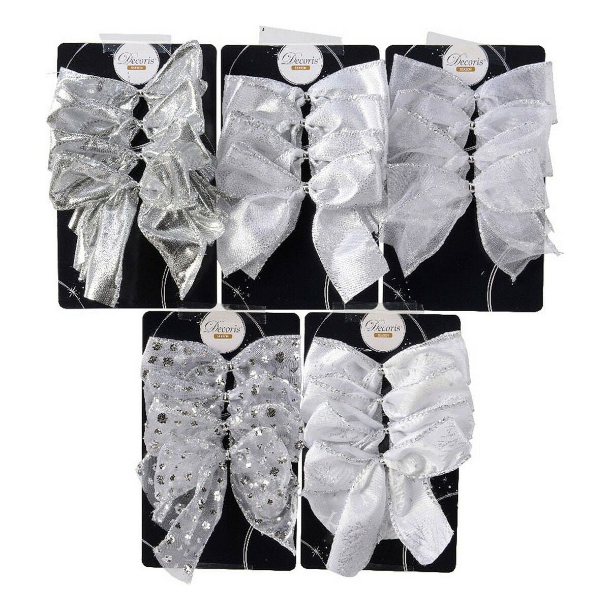 Christmas Decorations Set Silver Loops-0