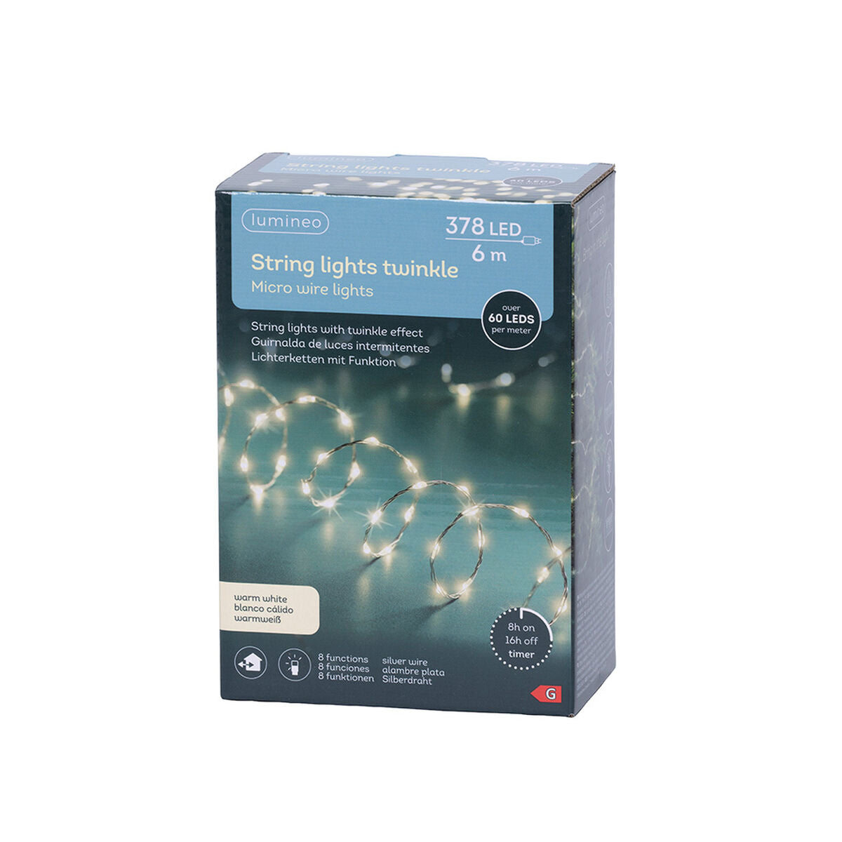 Wreath of LED Lights Lumineo Warm light 6 m-5