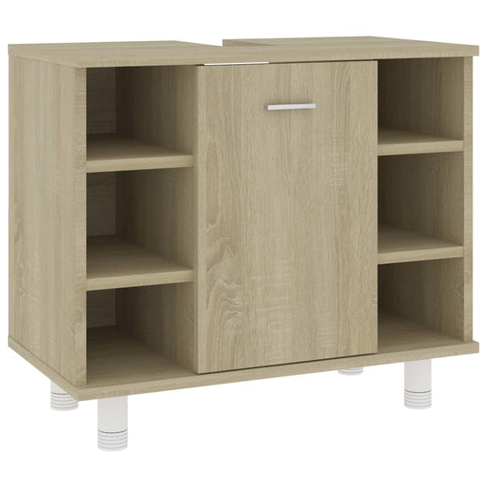 NNEVL Bathroom Cabinet Sonoma Oak 60x32x53.5 cm Chipboard-1