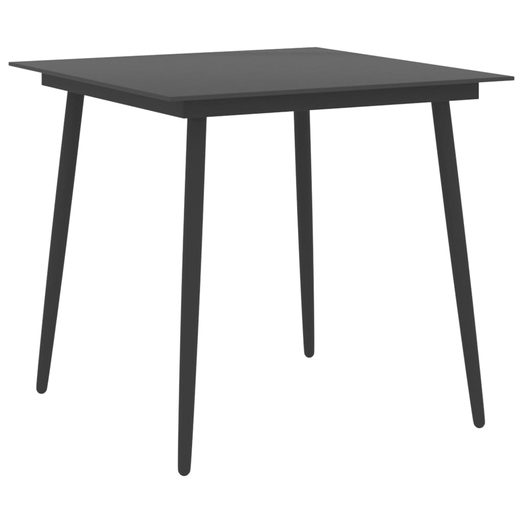 vidaXL Patio Table Outdoor Dining Table Garden Wicker Furniture PE Rattan-0
