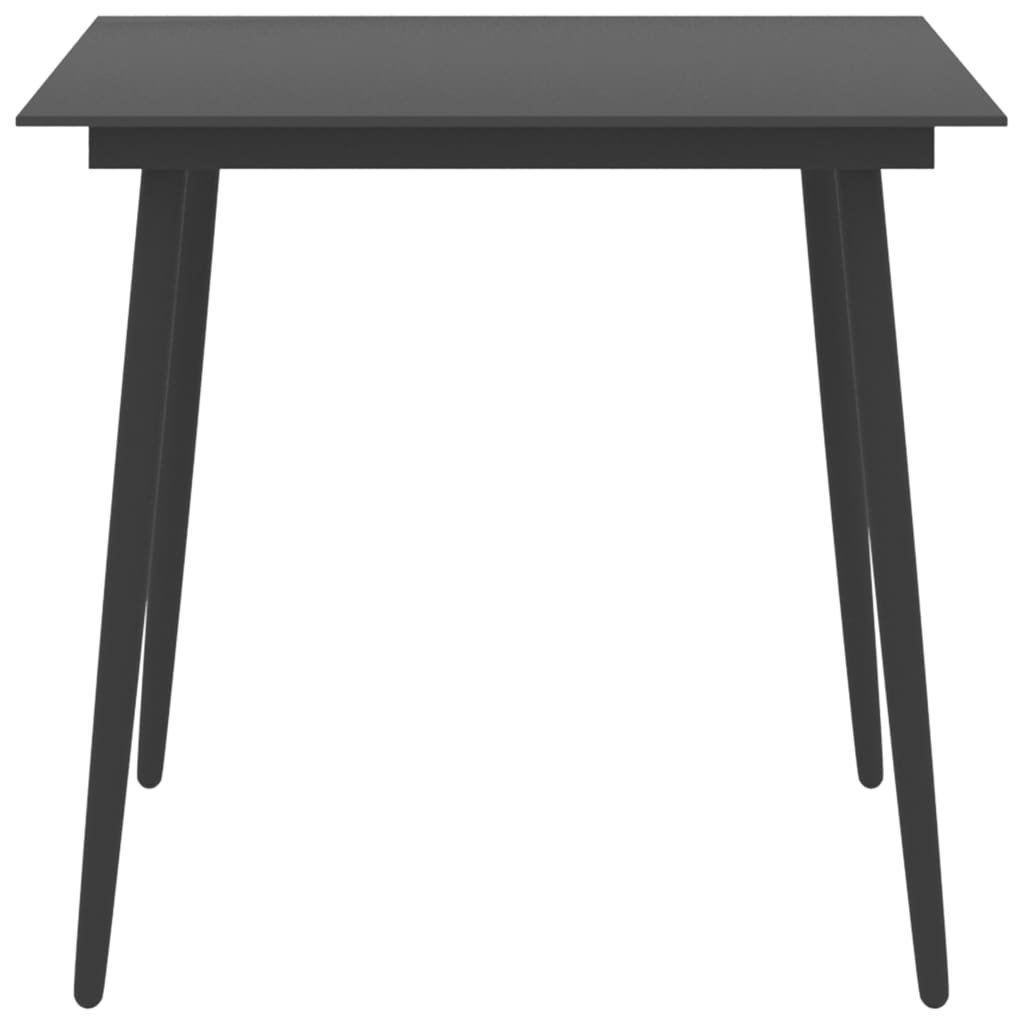 vidaXL Patio Table Outdoor Dining Table Garden Wicker Furniture PE Rattan-4