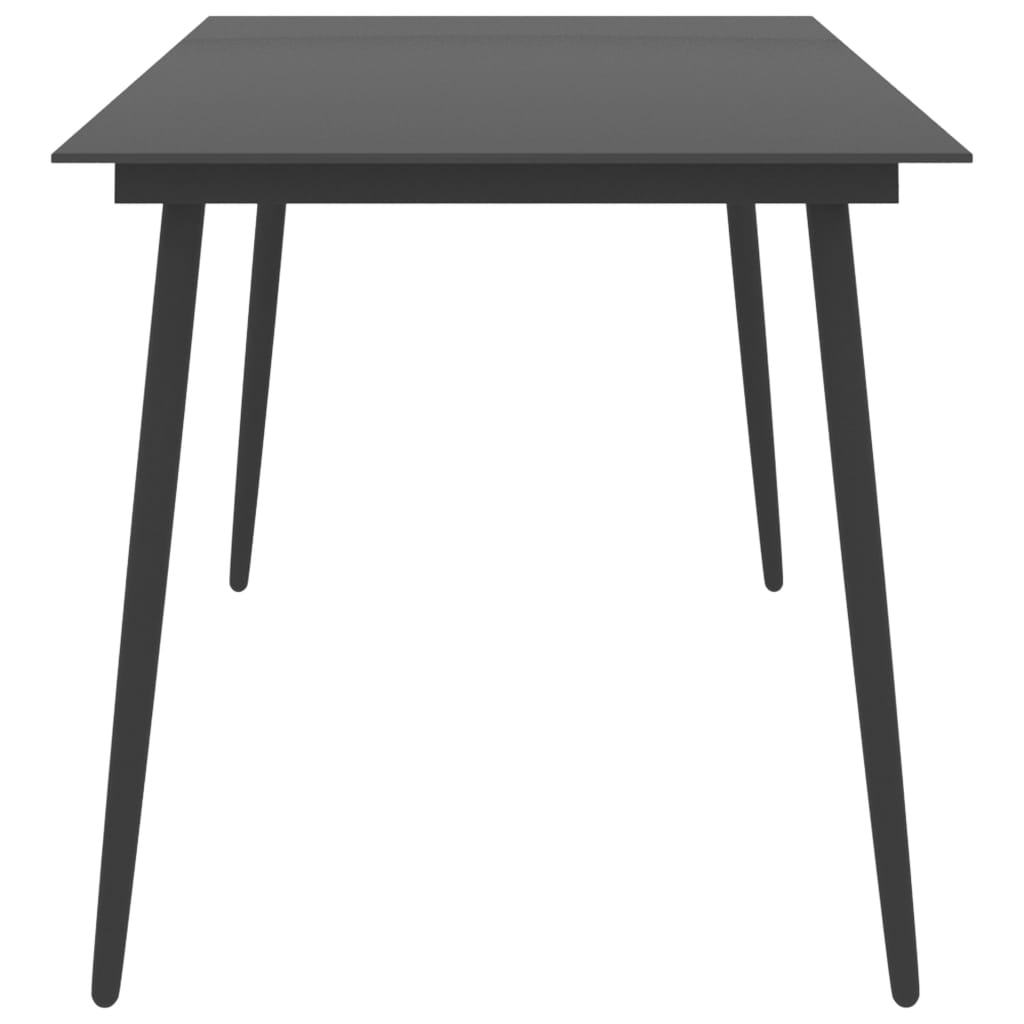 vidaXL Patio Table Outdoor Dining Table Garden Wicker Furniture PE Rattan-3